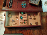 Eyeglasses, Jewelry Box, Clock, and Assorted Costume Jewelry - thumbnail 4 of 6