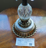 Crystal and Marble Table Lamp with Hanging Prisms - thumbnail 4 of 4