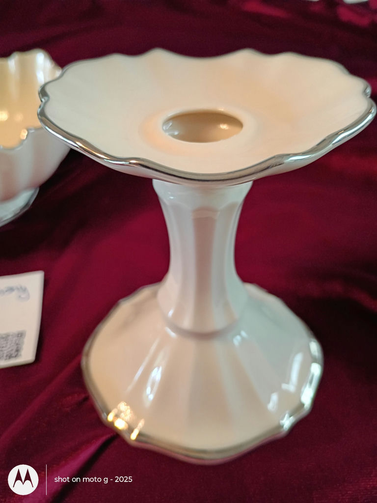 Lenox Symphony Porcelain Bowl and Candlesticks Set - image 5 of 6