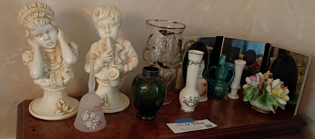 Decorative Figurines, Vases, Bells, and Floral Arrangement - image 1 of 6