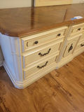 Cream and Wood Dresser with Mirror - thumbnail 4 of 8