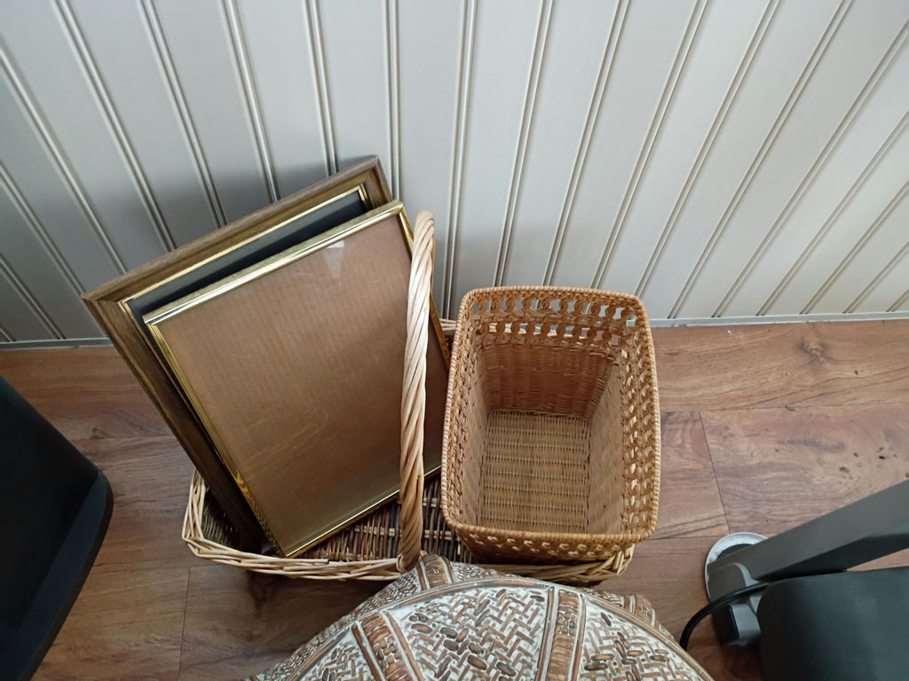 Woven Teapot-Shaped Decorative Container with Baskets and Picture Frames - image 2 of 5