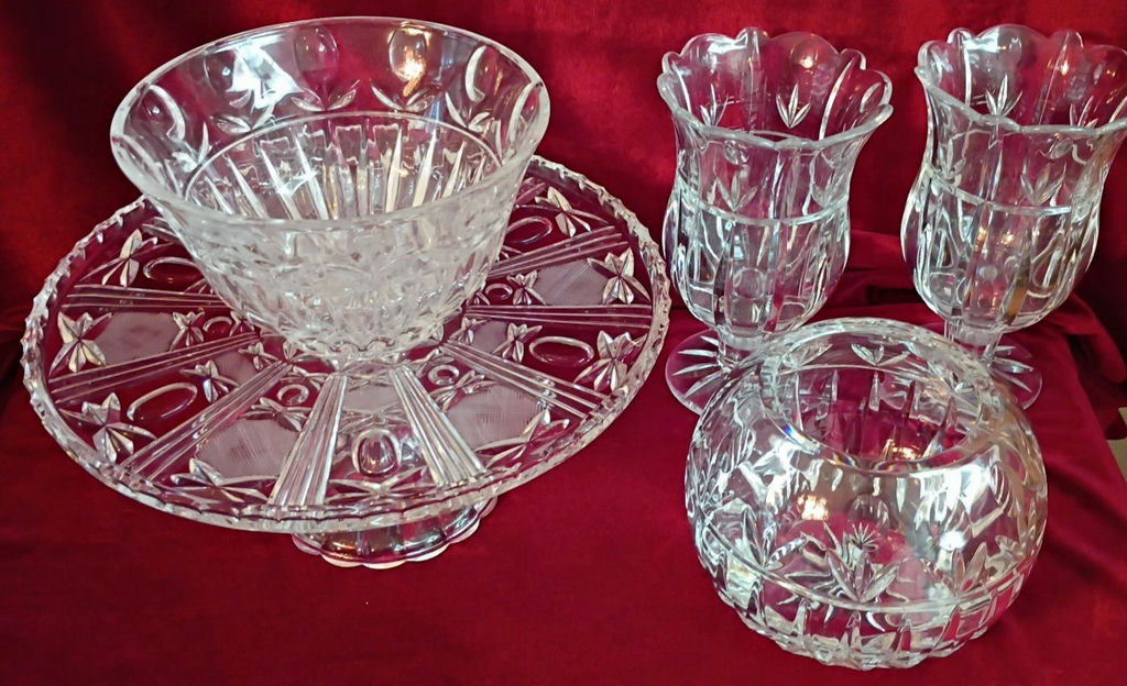 Cut Crystal Serving and Decorative Glassware Set - image 1 of 7