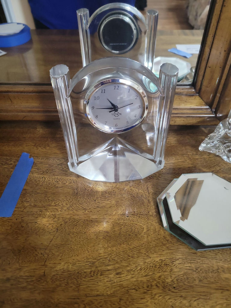 Decorative Crystal Clock and Assorted Home Decor Items - image 3 of 6