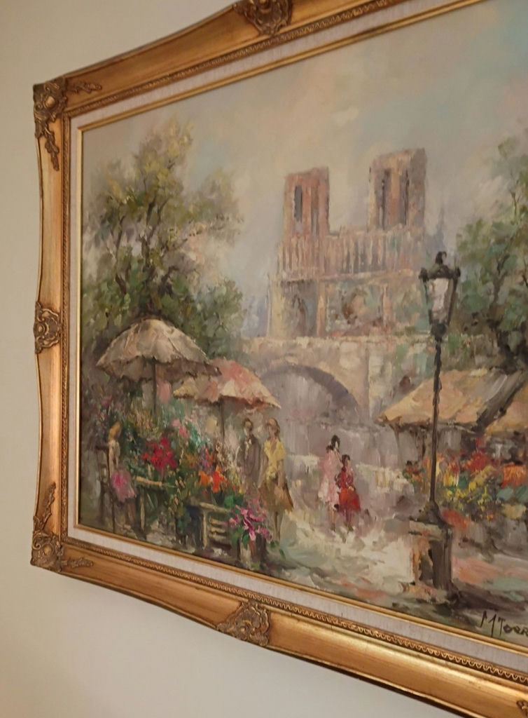 Framed Oil Painting by M. Torrens - image 4 of 10