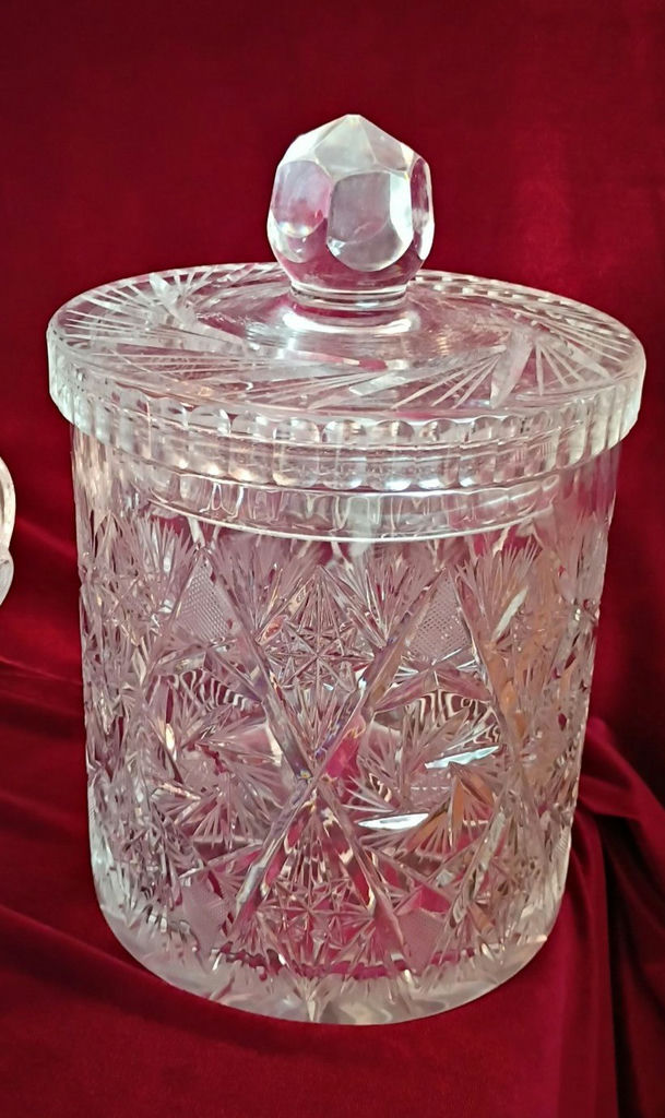 Assorted Cut Glass Decorative Containers and Bowl - image 4 of 4