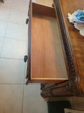 Ornate Three-Drawer Wooden Dresser - thumbnail 5 of 5