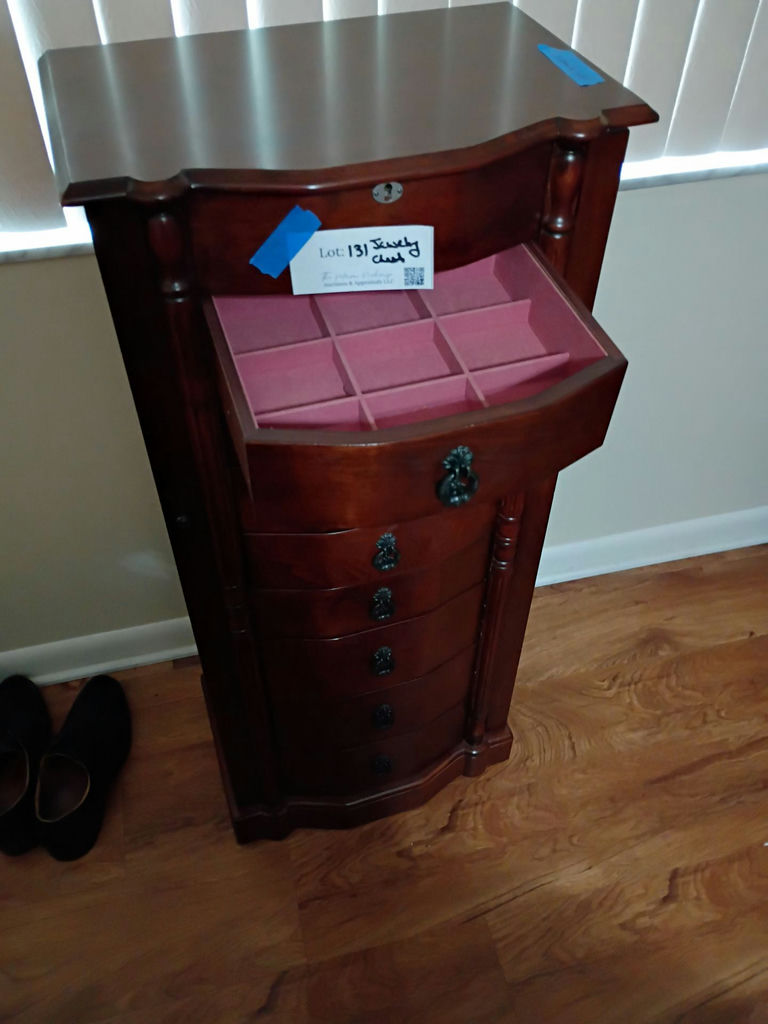 Wooden Jewelry Armoire Cabinet - image 2 of 3