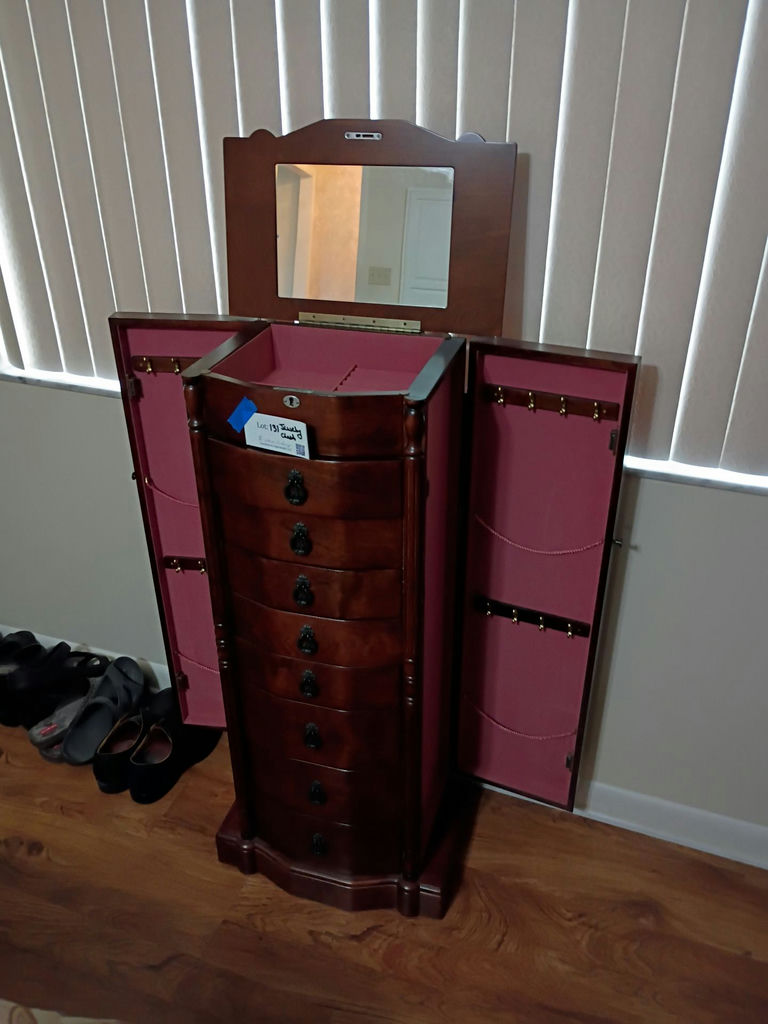 Wooden Jewelry Armoire Cabinet - image 1 of 3