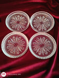 Set of 10 Crystal Coasters and Glass Vase - thumbnail 1 of 5