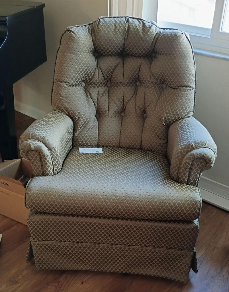 Tufted Swivel Rocking Armchair - image 1 of 4