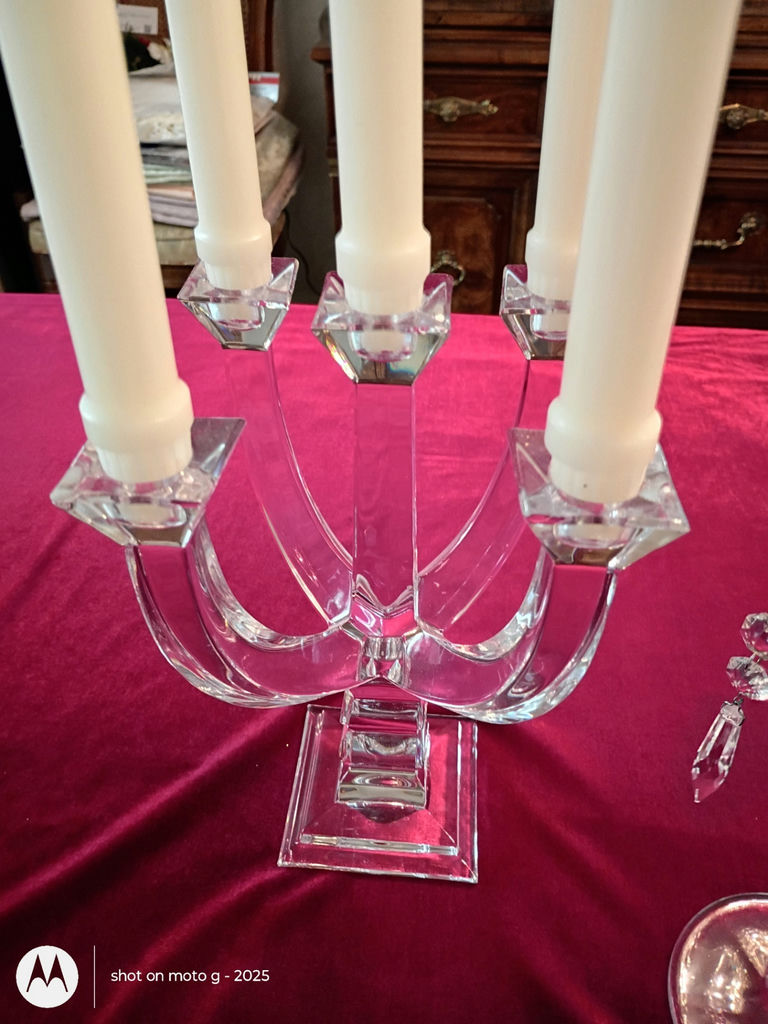 Crystal Candle Holders and Candelabra Set - image 2 of 4