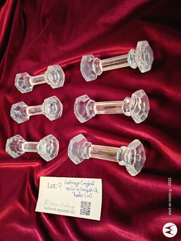 Set of Six Godinger Crystal Knife and Chopstick Rests - image 2 of 4