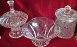 Assorted Cut Glass Decorative Containers and Bowl - thumbnail 1 of 4