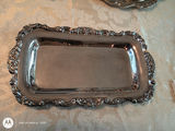 Silver-Tone Tea Service Set with Trays, Candlesticks, and Shakers - thumbnail 2 of 6