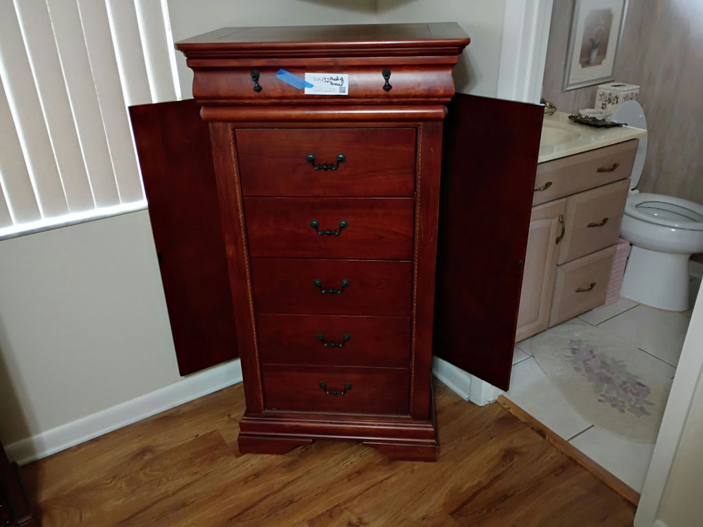 Wooden Jewelry Armoire Chest - image 6 of 8