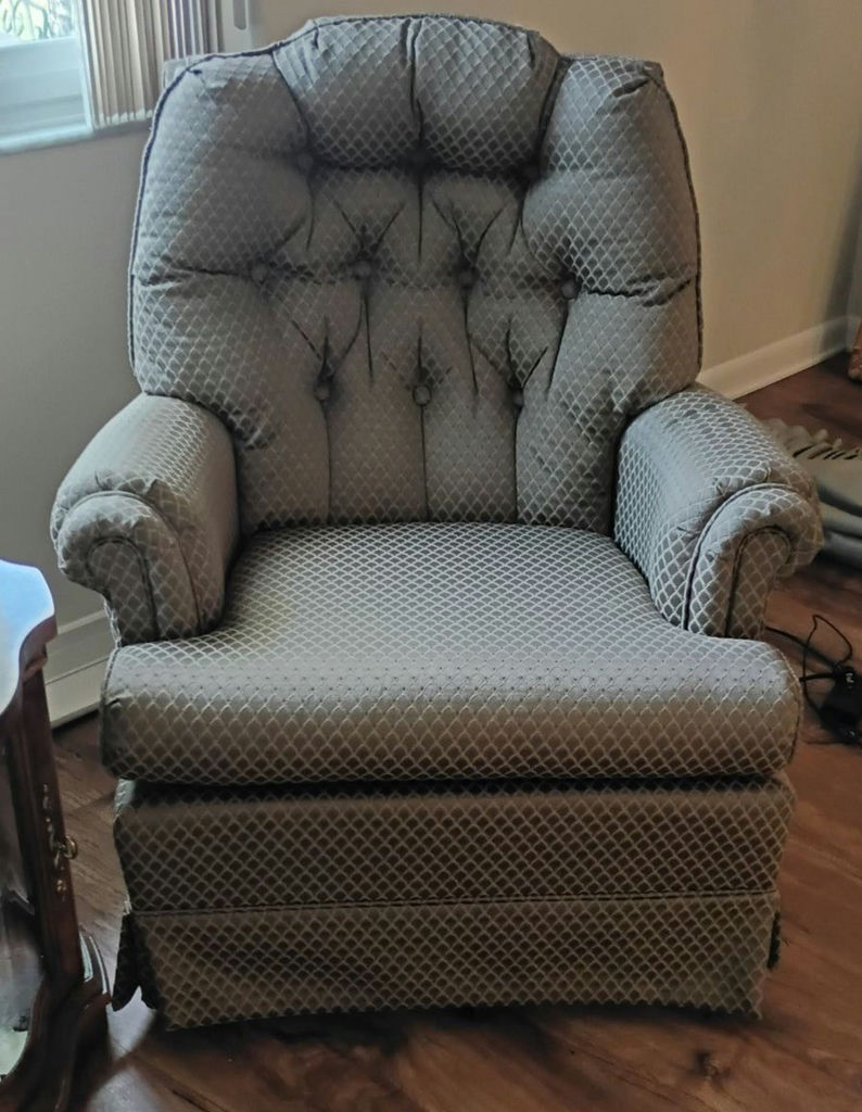 Upholstered Swivel Rocking Armchair - image 1 of 4