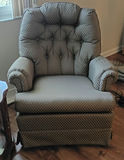 Upholstered Swivel Rocking Armchair - thumbnail 1 of 4