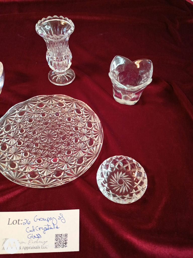 Assorted Cut Crystal Glassware Pieces - image 2 of 3