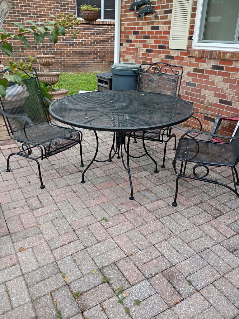Metal Patio Table and Four Chairs - image 1 of 4
