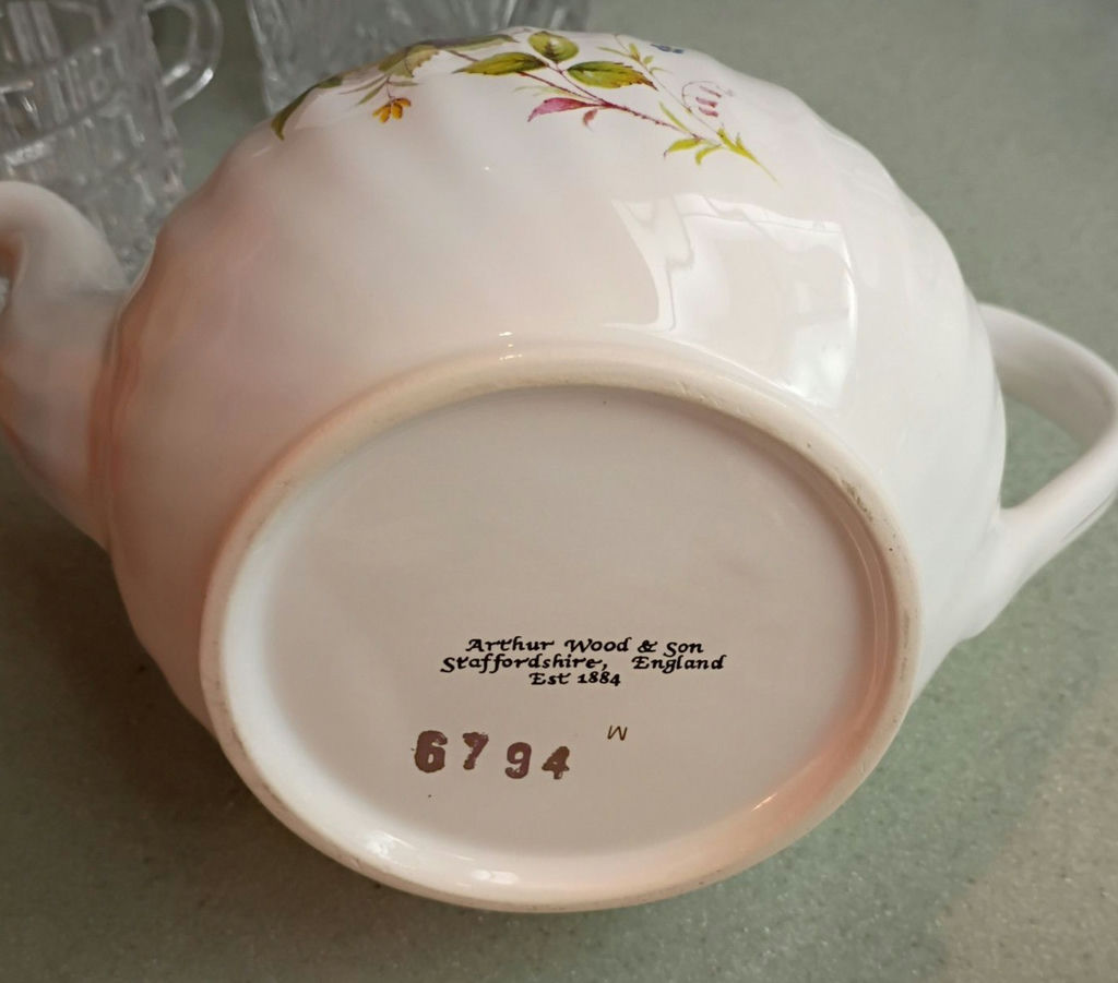 Floral Porcelain Tea Set and Assorted Teacups with Saucers - image 7 of 7