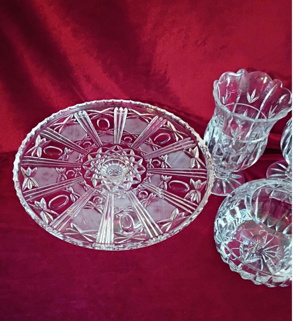 Cut Crystal Serving and Decorative Glassware Set - image 3 of 7