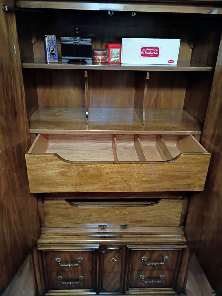 Wood Armoire Cabinet with Shelves and Drawers - image 3 of 5