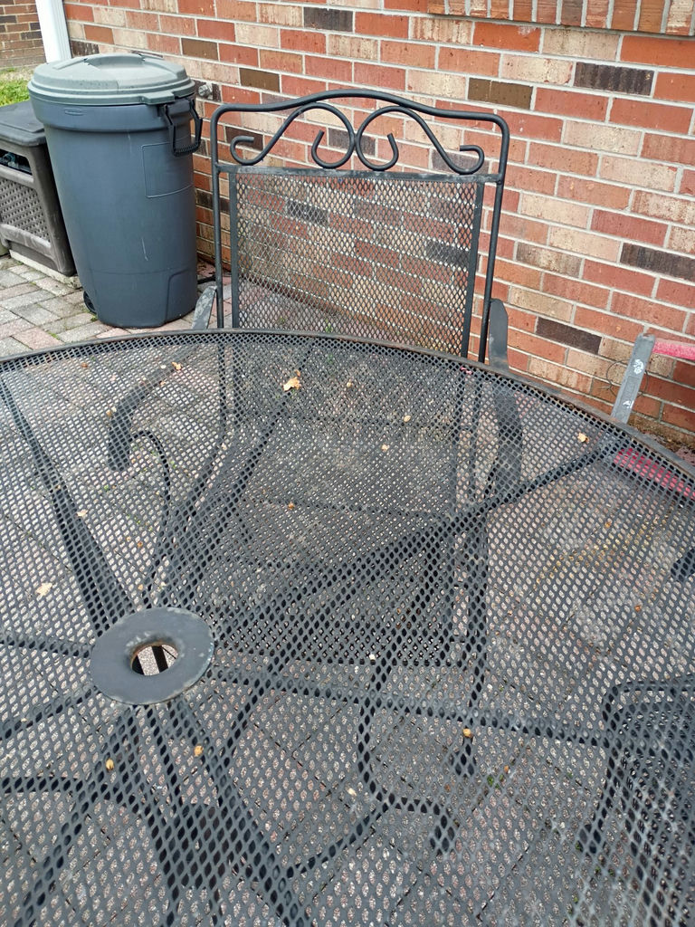 Metal Patio Table and Four Chairs - image 3 of 4