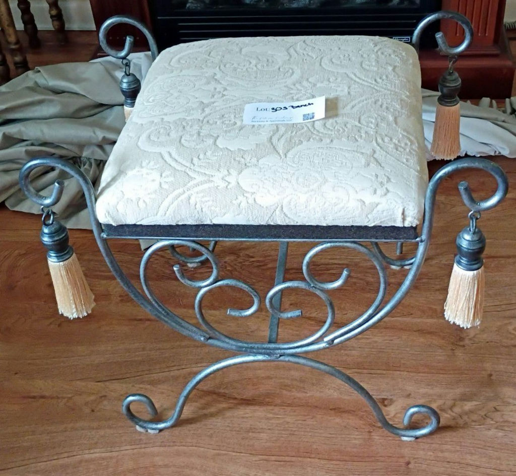 Decorative Metal Vanity Stool - image 2 of 3