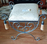 Decorative Metal Vanity Stool - thumbnail 2 of 3