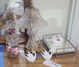 Crystal Lamp and Assorted Decorative Items - thumbnail 1 of 7