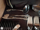 Ornate Silver-Tone Flatware Set - thumbnail 8 of 10