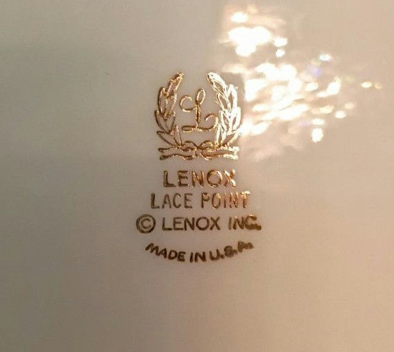 Lenox Lace Point Oval Serving Platter and Vegetable Bowl - image 4 of 5