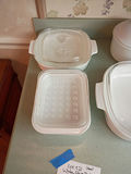 White Corning Ware Casserole Dishes and Covered Container Set - thumbnail 2 of 4