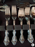 Ornate Silver-Tone Flatware Set - thumbnail 5 of 10