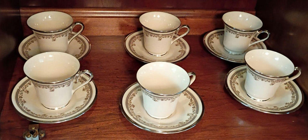 Lenox Lace Point Cup and Saucer Set - image 1 of 5
