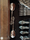 Ornate Silver-Tone Flatware Set - thumbnail 9 of 10