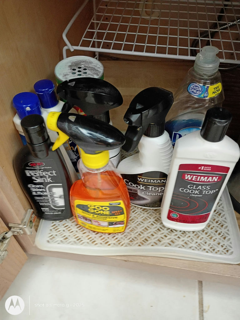 Assorted Cleaning Supplies and Small Trash Can - image 2 of 5