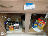 Assorted Cleaning Supplies and Small Trash Can - thumbnail 1 of 5