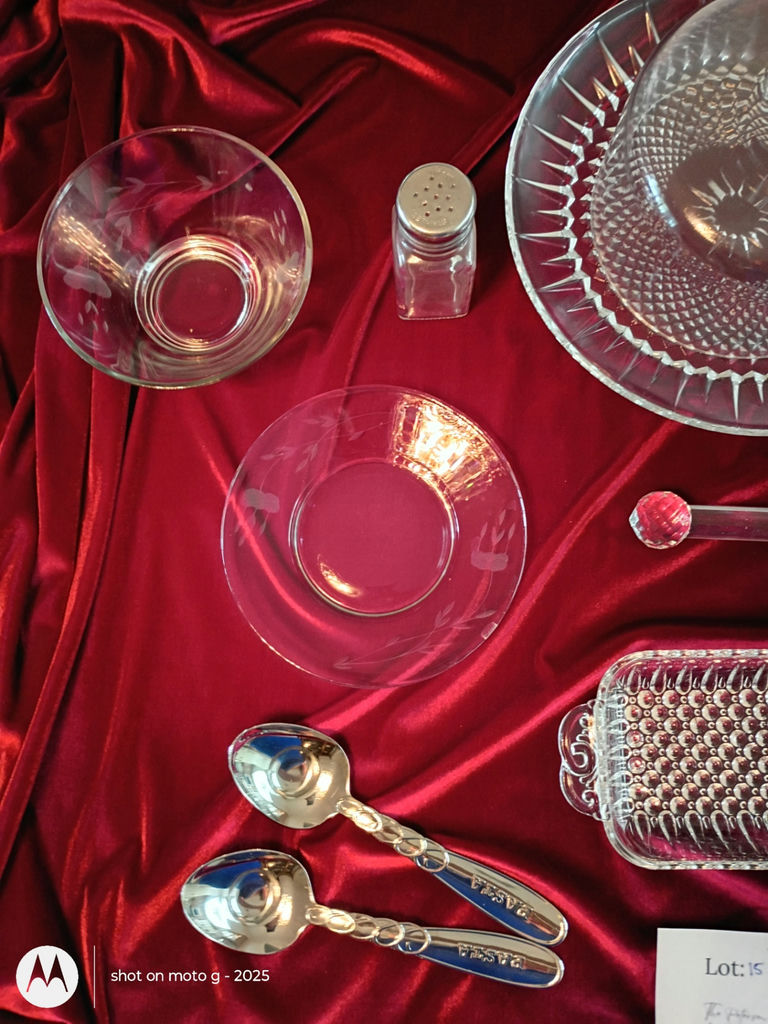 Mixed Glass Serving Pieces and Spoons - image 3 of 4