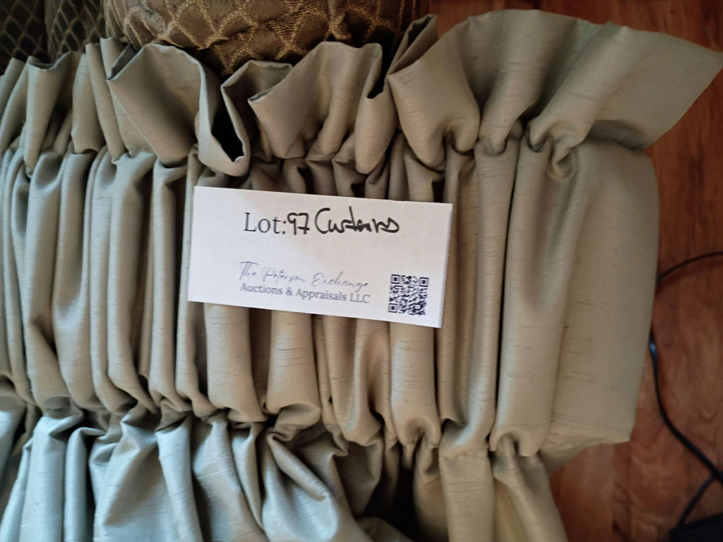 Set of Long Sage Curtains - image 5 of 5