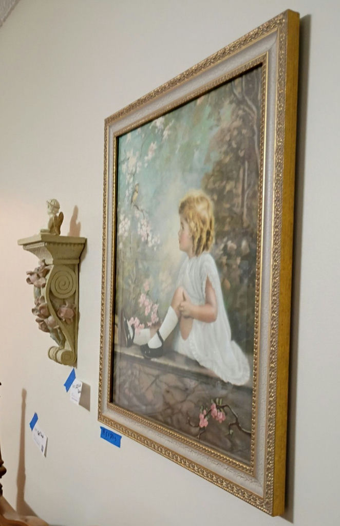 Framed Portrait Print of Young Girl with Bird - image 3 of 4