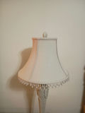 Decorative Table Lamp with Fabric Shade and Crystal Trim - thumbnail 3 of 5