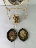 Small Antique Art Items And A Metal Mirror - thumbnail 2 of 9