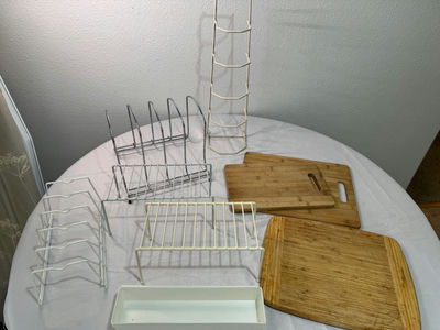Assorted Kitchen Racks and Cutting Boards - Image 1 of 3