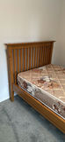 Wood Platform Twin Bed and mattress - thumbnail 2 of 5