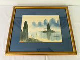 Antique Indian Tapestry, and twi Signed Chinese Watercolors - thumbnail 6 of 9