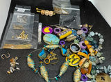 Red leather wallet and assorted jewelry making supplies - thumbnail 7 of 7