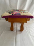 Needlepoint cushions, a woven basket, and a tapestry-top stool - thumbnail 7 of 7
