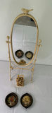 Small Antique Art Items And A Metal Mirror - thumbnail 1 of 9